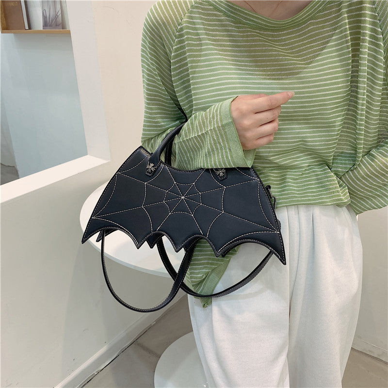 Women's Spider Web Crossbody Bag - Gothic Halloween Shoulder Handbag