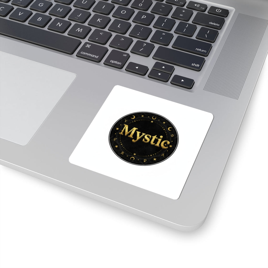 Mystic Circle Sticker | Tarot & Occult Typography, Witchy Metallic