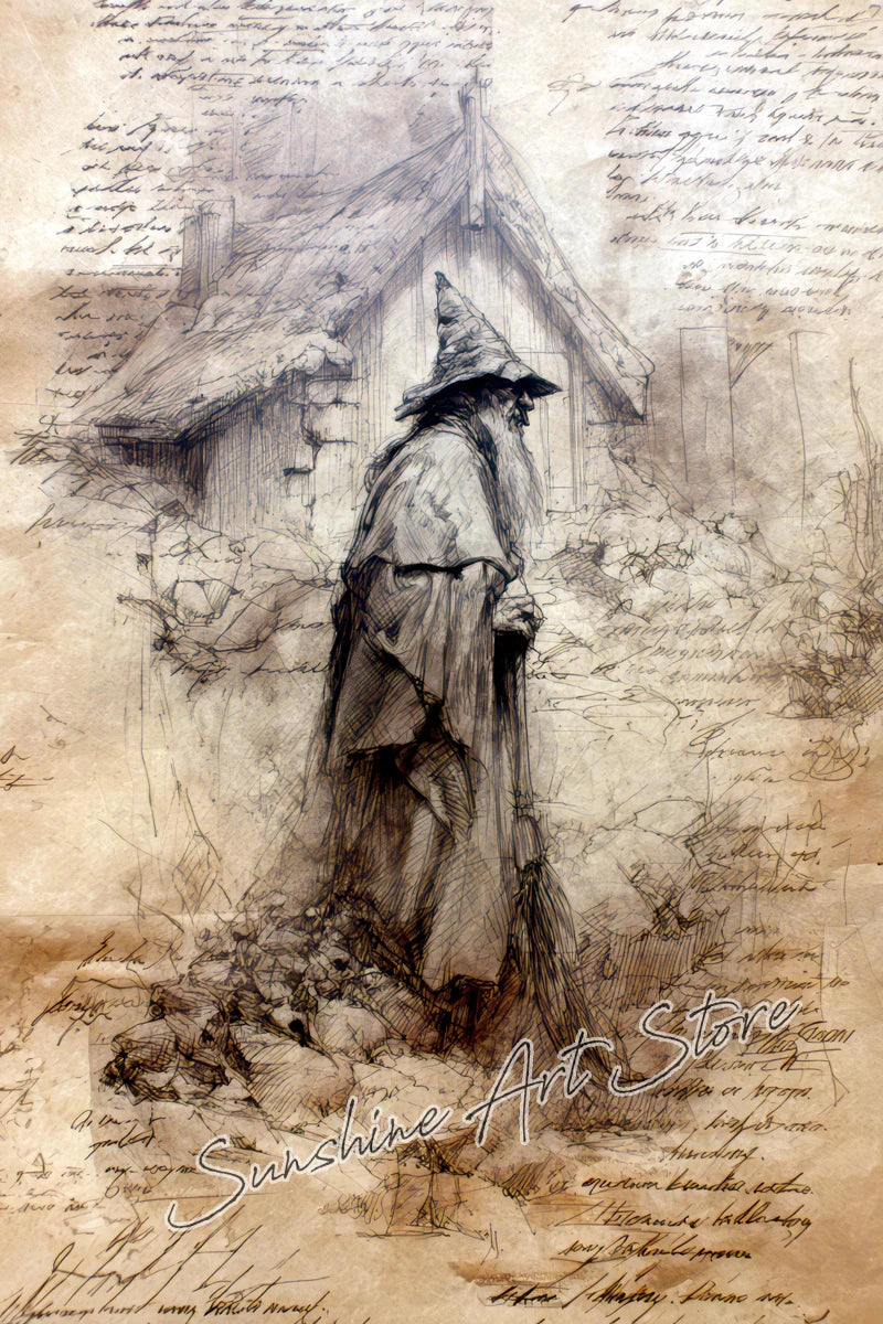 Witch Spell Book Pages Potion Book Vintage Gothic Wizard Witch Cottage Art Magic Poster Canvas Painting Wall Pictures Home Decor