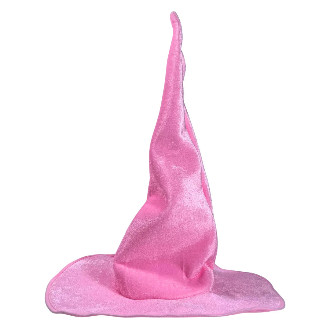 Witch Hat Halloween Felt Twisted Wrinkled Foldable Witch Costume Cap for Halloween Party Cosplay Witchcraft