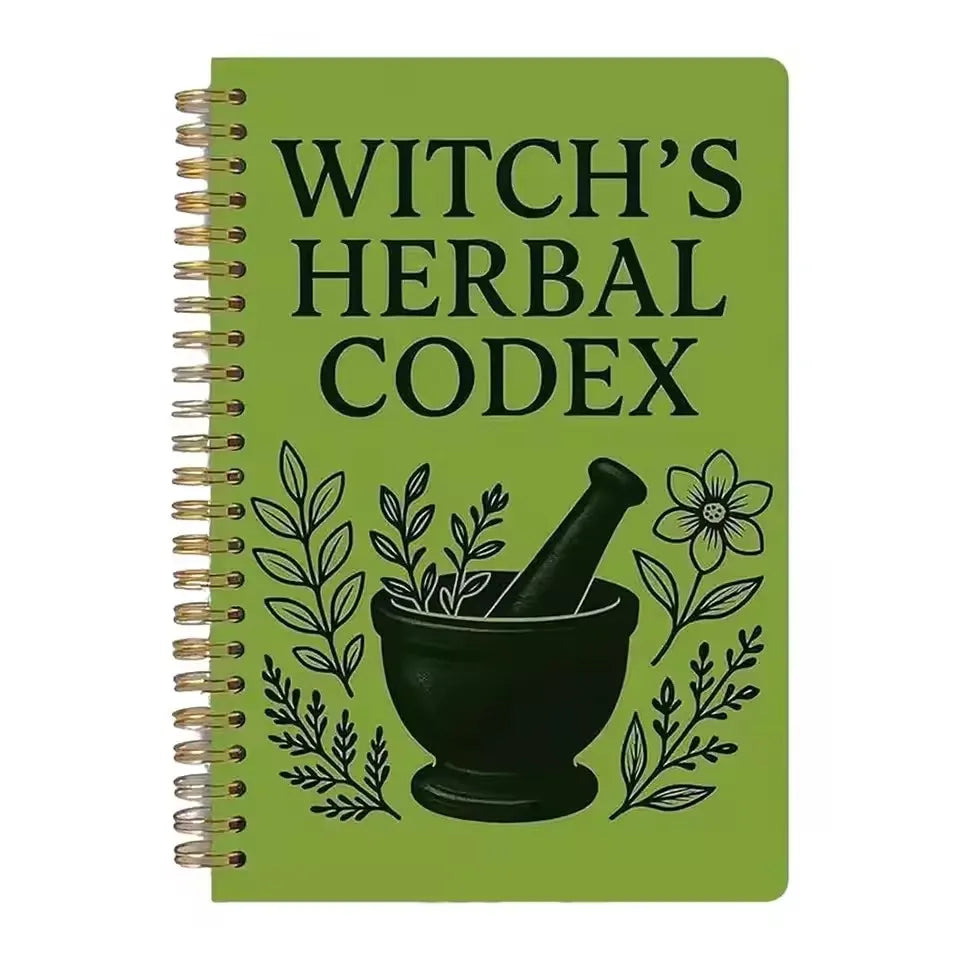 Witch's Herbal Codex - Magical Herb Guide Book Occult Pagan Witchcraft Reference Witch Herbal Notebook