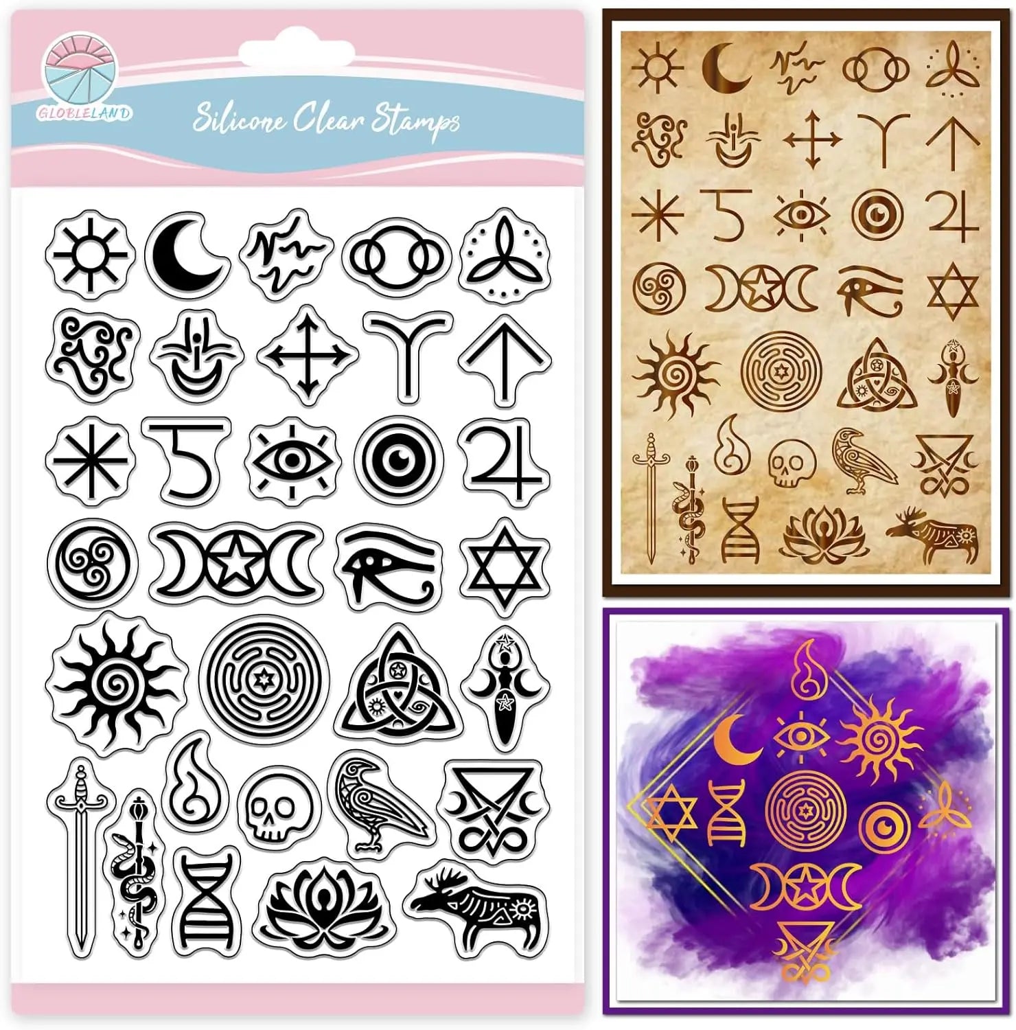 Witchcraft Tags Clear Stamp for Scrapbooking Divination Stamps Magic Transparent Stamp for Card Makin
