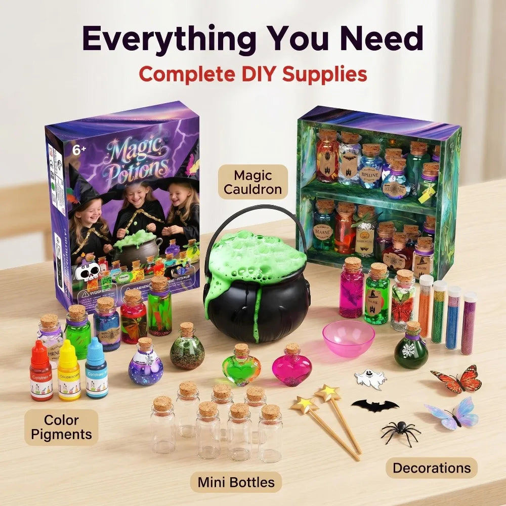 Witch Magical Potion Kit DIY Color Changing Freezing Potion Science Experiment Game Handmade Craft Toy for Children