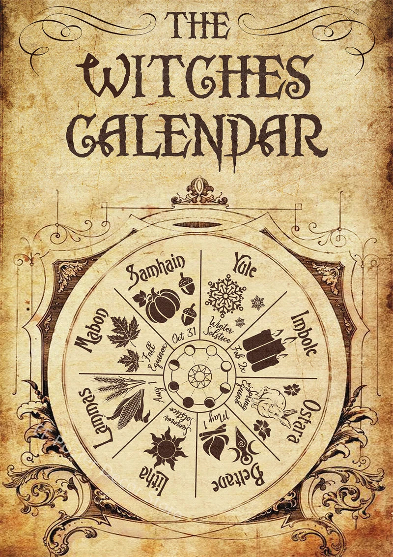 Medieval Witchcraft Poster Painting Magic and Mysterious Wall Art Picture Spells Home Room Club Decor Vintage Aesthetic Printis