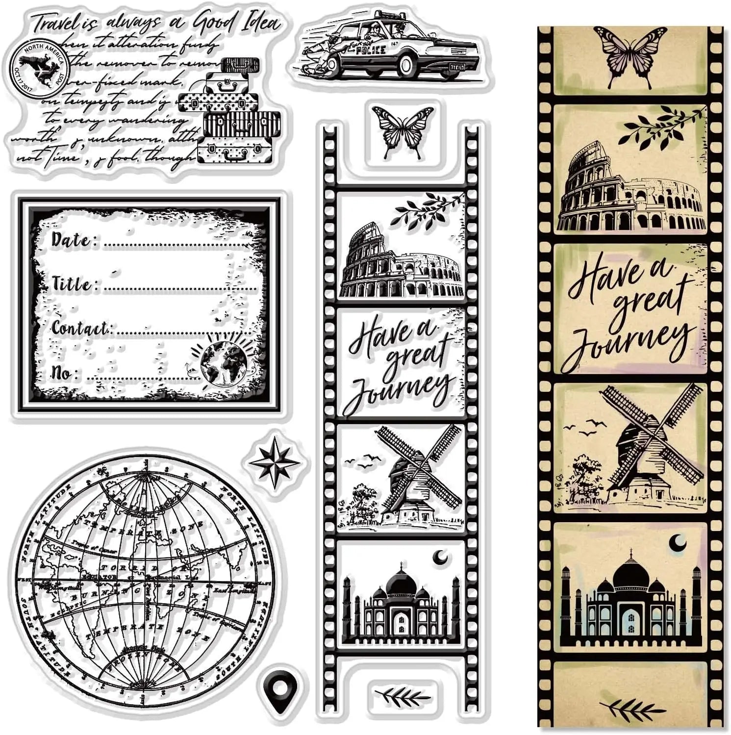 Witchcraft Magical Clear Stamps for DIY Scrapbooking Journals Decorative Cards Making Magic Ball Kitten Fantasy Silicone Clear