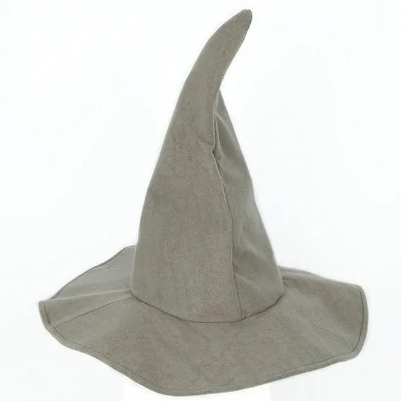 Witch Hat Halloween Felt Twisted Wrinkled Foldable Witch Costume Cap for Halloween Party Cosplay Witchcraft