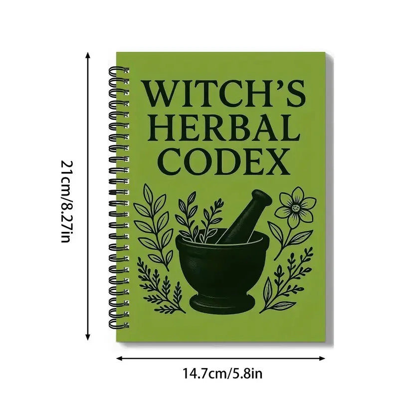 Witch's Herbal Codex - Magical Herb Guide Book Occult Pagan Witchcraft Reference Witch Herbal Notebook