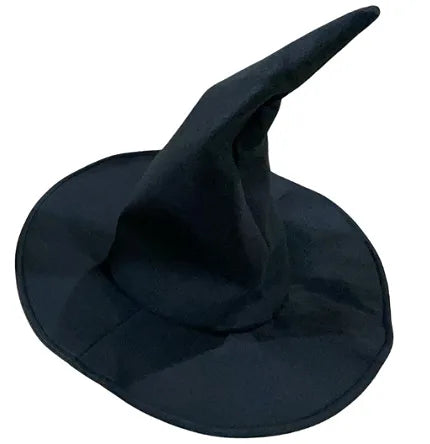 Witch Hat Halloween Felt Twisted Wrinkled Foldable Witch Costume Cap for Halloween Party Cosplay Witchcraft