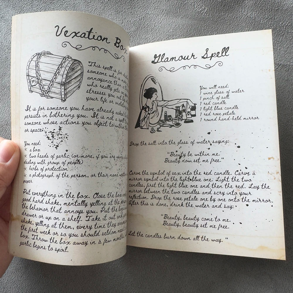 Old Witch Spells Bundle 49 Spells Cards 66 Pages of Old Witchcraft Handwritten Magick Book of Shadows or Grimoire Charms Potion