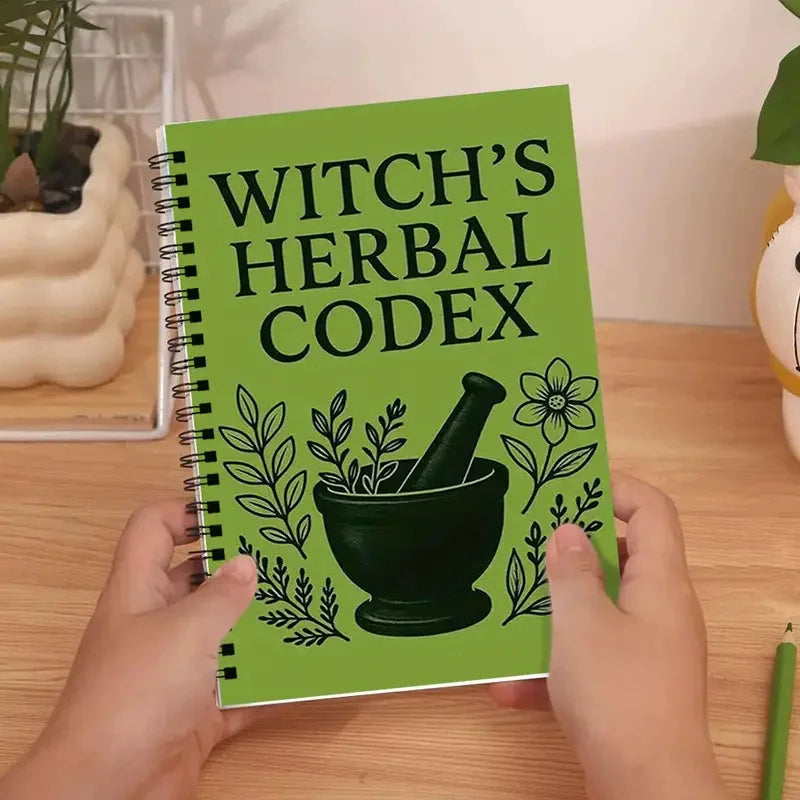Witch's Herbal Codex - Magical Herb Guide Book Occult Pagan Witchcraft Reference Witch Herbal Notebook