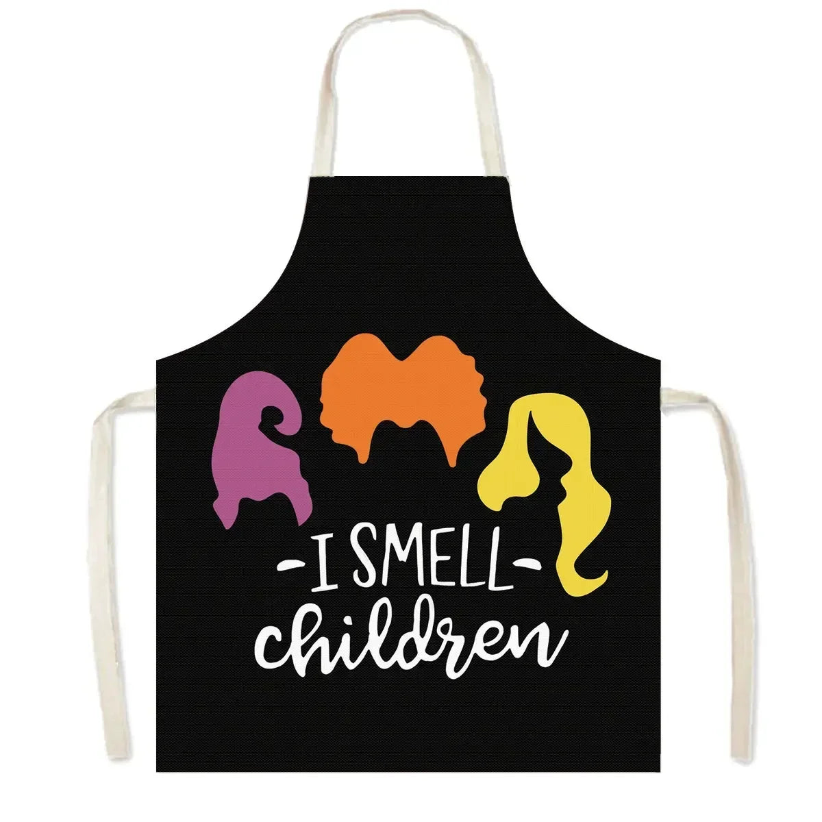 Witch Women Print Kitchen Apron Witchcraft Halloween Cooking Apron for Nail Salons BBQ Chef Waiter Household Cleaning Pinafore