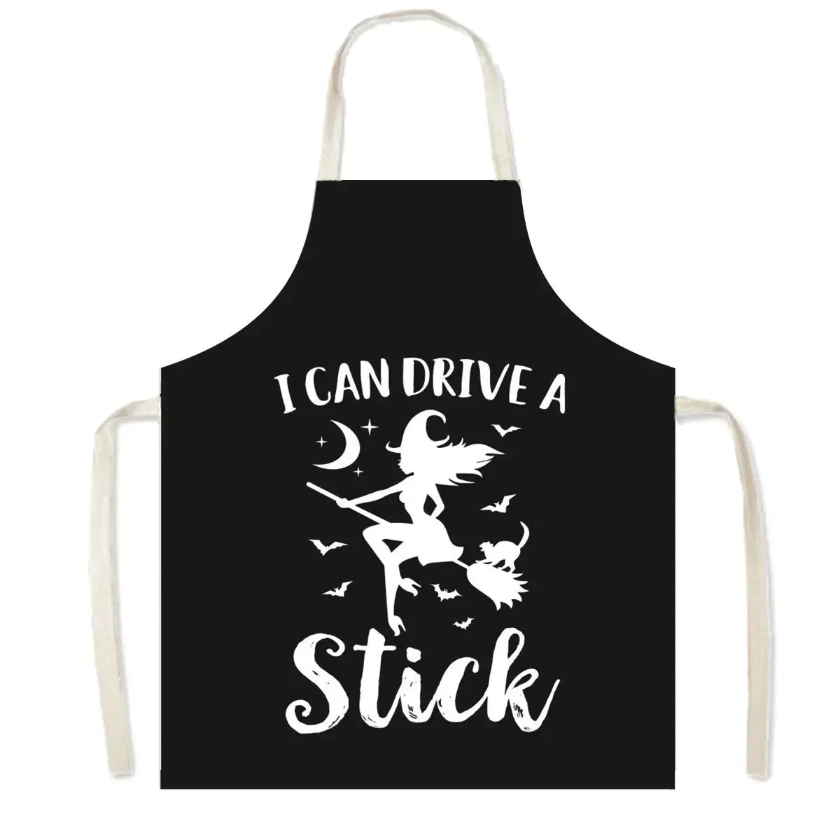 Witch Women Print Kitchen Apron Witchcraft Halloween Cooking Apron for Nail Salons BBQ Chef Waiter Household Cleaning Pinafore