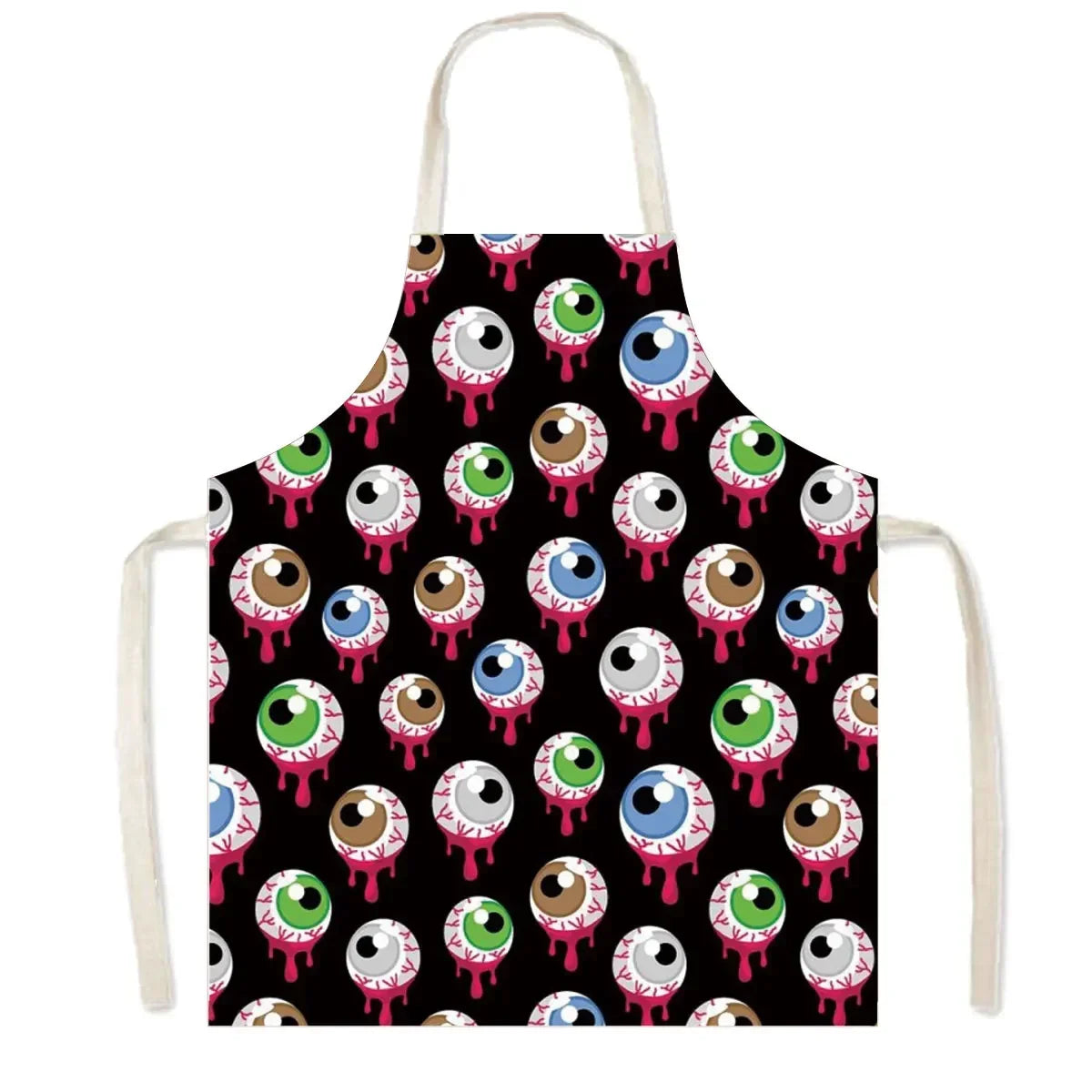 Witch Women Print Kitchen Apron Witchcraft Halloween Cooking Apron for Nail Salons BBQ Chef Waiter Household Cleaning Pinafore