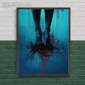 Witchcraft Dark Aesthetics Illustration Wall Art Canvas Print,Legs Bound By Black Magic,Gothic Art Poster And Print Home Decor