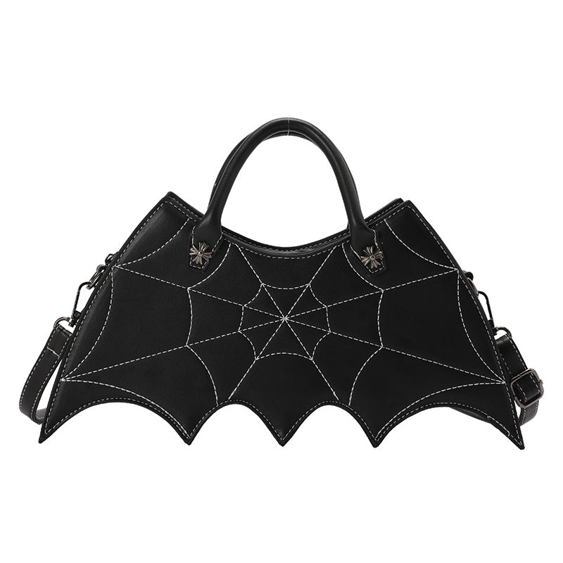 Women's Spider Web Crossbody Bag - Gothic Halloween Shoulder Handbag