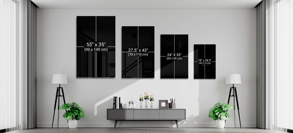 Black Rose Glass Wall Art