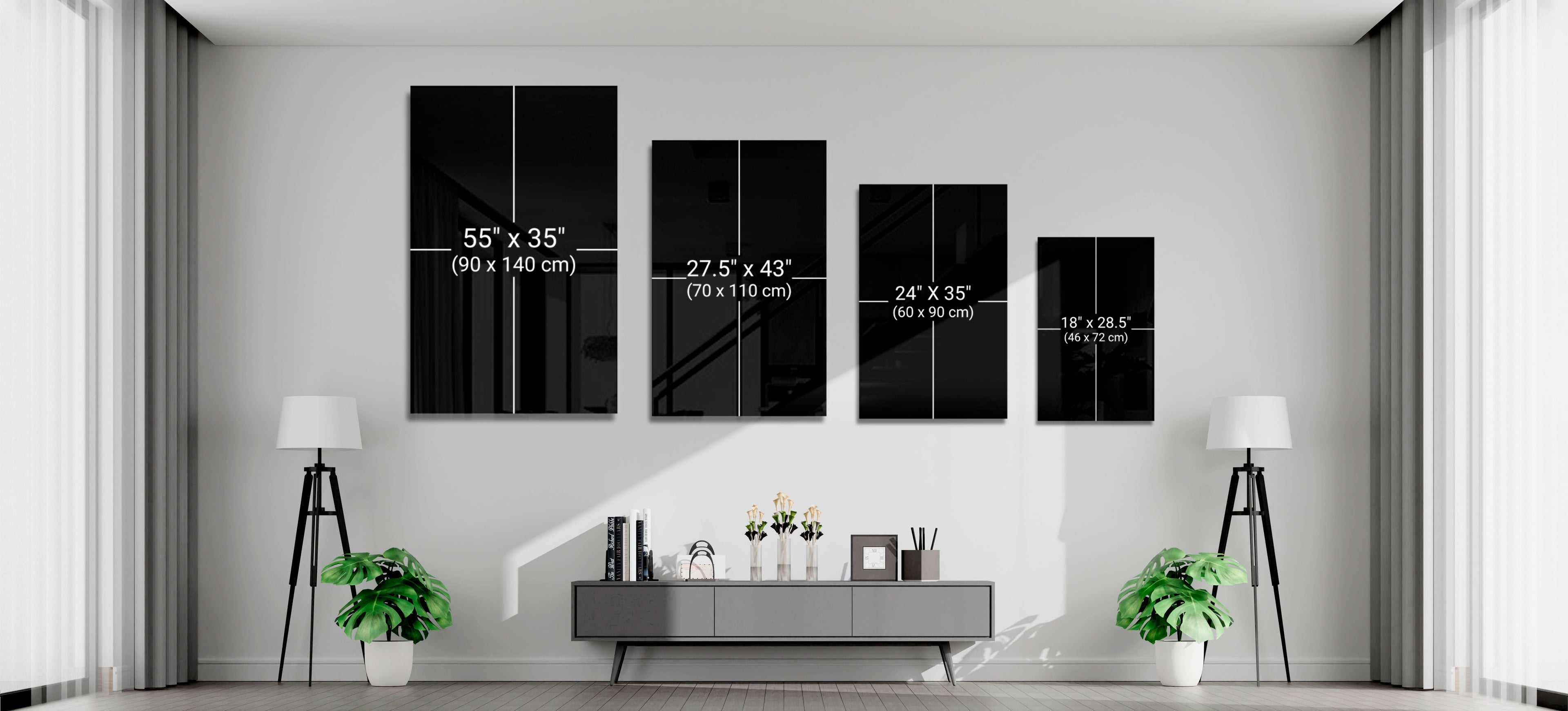 Black Rose Glass Wall Art