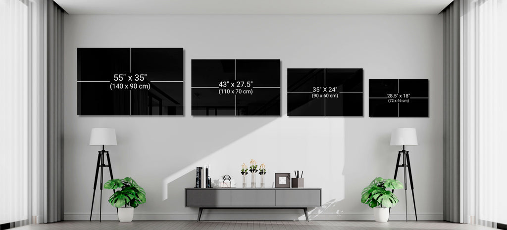 Black Rose Glass Wall Art