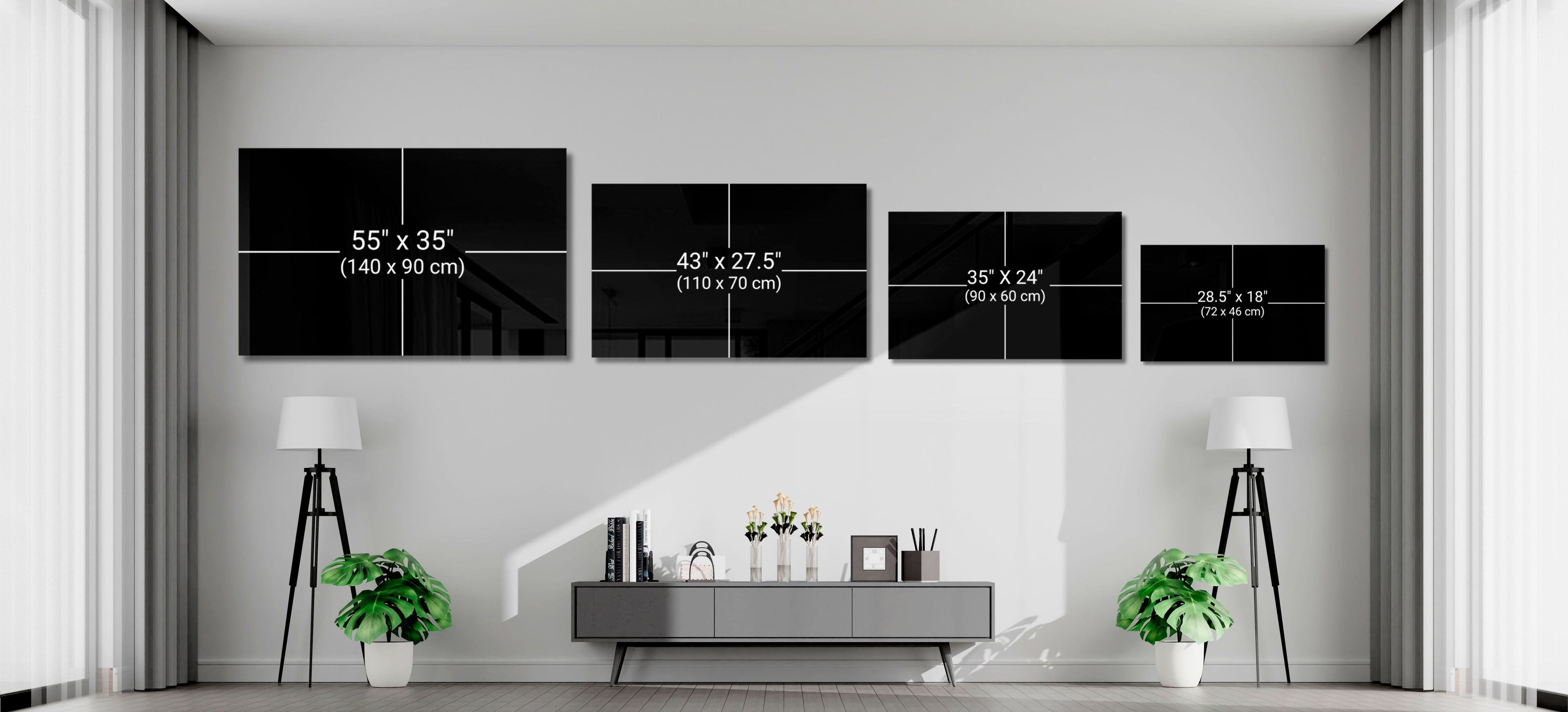 Black Rose Glass Wall Art